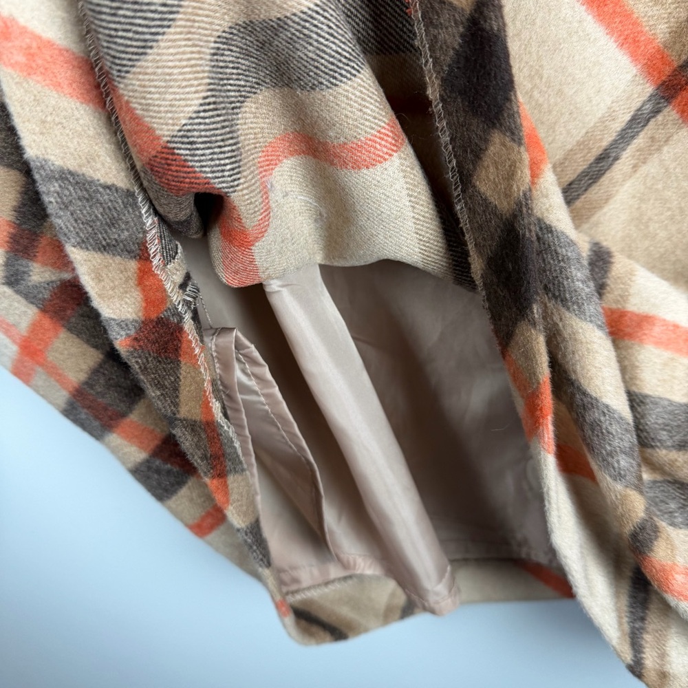 Chadwick’s Of Boston Plaid Midi Brown Wool Blend Skirt Academia Preppy Size 6 - Picture 7 of 10